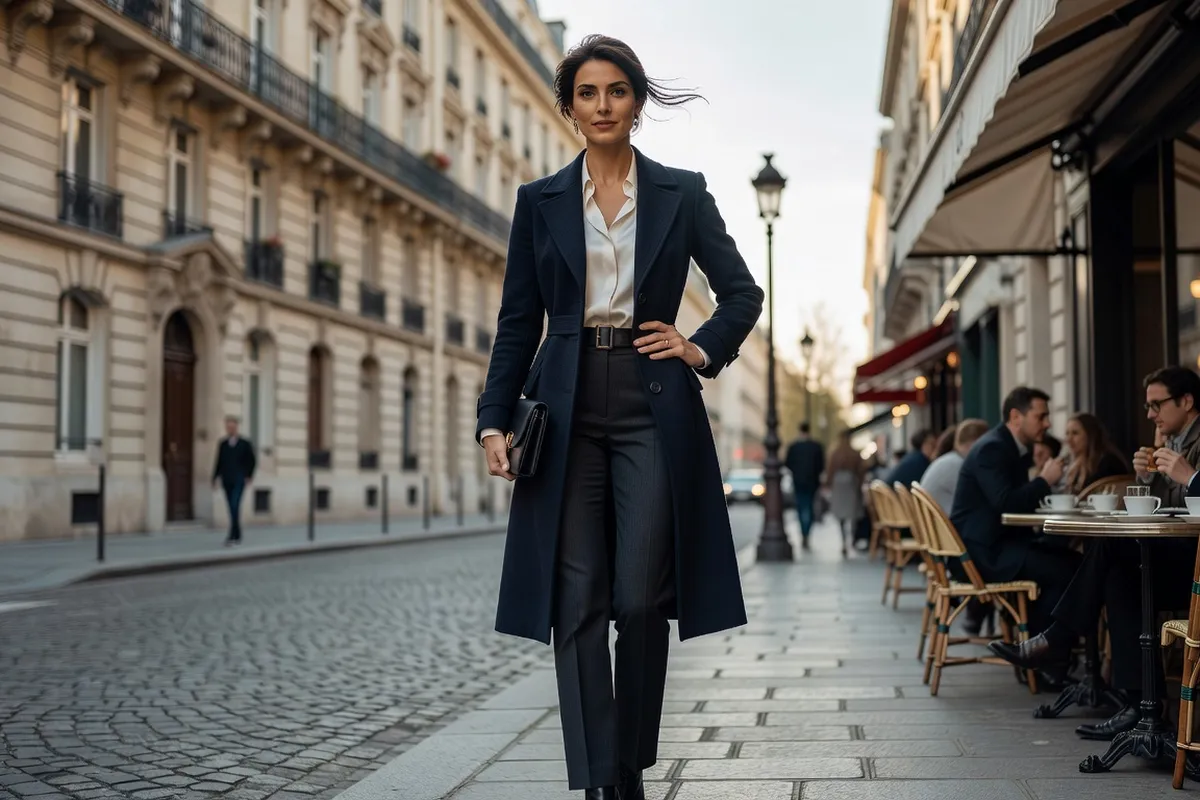 Femme élégante au regard magnétique